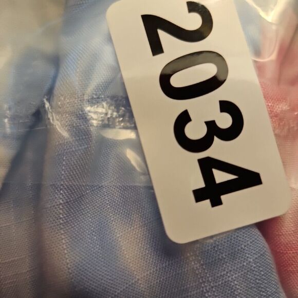 Tribal Jeans Women's P/S Long Sleeve Button Down Shirt tie dye blue pink blouse - Picture 10 of 11